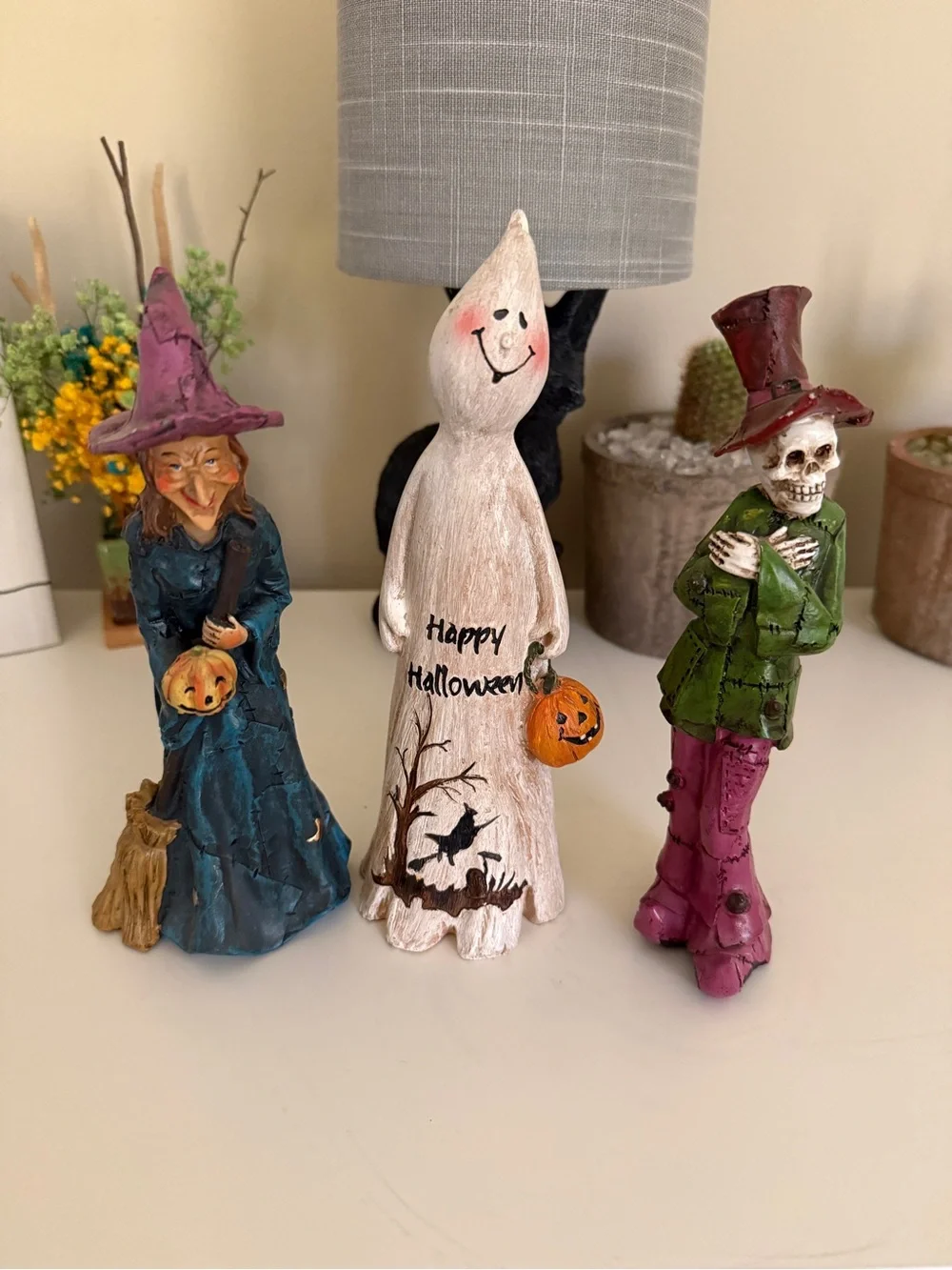 Set of 3 Halloween Wooden Figures super cute